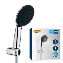 Душовий набір GROHE Vitalio 110: ручна лійка з шлангом 1.5м, економна (8 л/хв), 1 режим струменя, хром, 26720001
