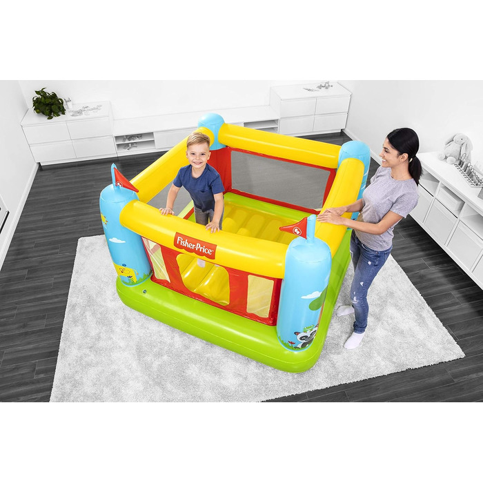 Надувний батут Bestway Fisher-Price Bouncetastic 175x173x135 см для дітей