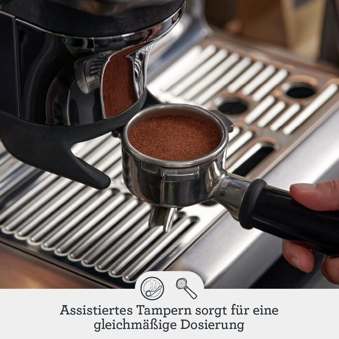 Кавоварка Sage The Barista Express Impress з ручним спінювачем молока, нержавіюча сталь