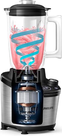 Блендер Philips Series 7000 ProBlend Ultra 1500 Вт, 2 л, для смузі та супів, керований додатком HomeID, HR3760/10