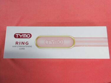 TYMO Ring Щітка-випрямляч для волосся, гребінець для жінок з 5 температурними режимами, швидке нагрівання 20 сек, захист від опіків, рожевий