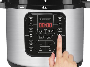 Електричний мультиварка-скороварка BEPER P101COS001, 6 л, 15 програм