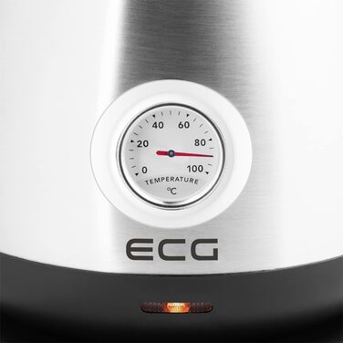 Електрочайник ECG RK 1705 Metallico 1,7 л, 1850–2200 Вт, металевий корпус