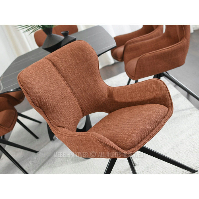Стілець Mebel-Partner, тканина, помаранчевий, 1 шт.