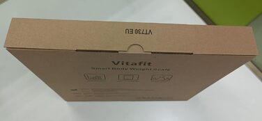 Смарт-вага Vitafit 250 кг, електронна вага для людей з вимірюванням ваги та ІМТ, Bluetooth, синхронізація з додатком, 8 мм загартоване скло, широка платформа, срібляста