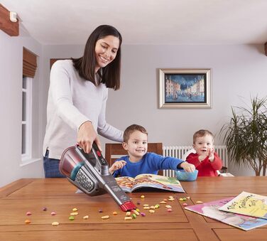 Пилосос ручний акумуляторний BLACK+DECKER Lithium Dustbuster BHHV315J, 12 В, 20 AW, циклонний, безмішковий, з висувною щілинною насадкою, титан/червоний, 500 мл