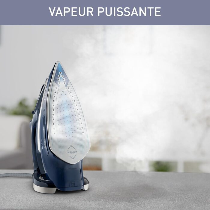 Праска Calor Ultragliss Anti-Calc Plus, синьо-срібляста, 250 г/хв, парова, система захисту від накипу