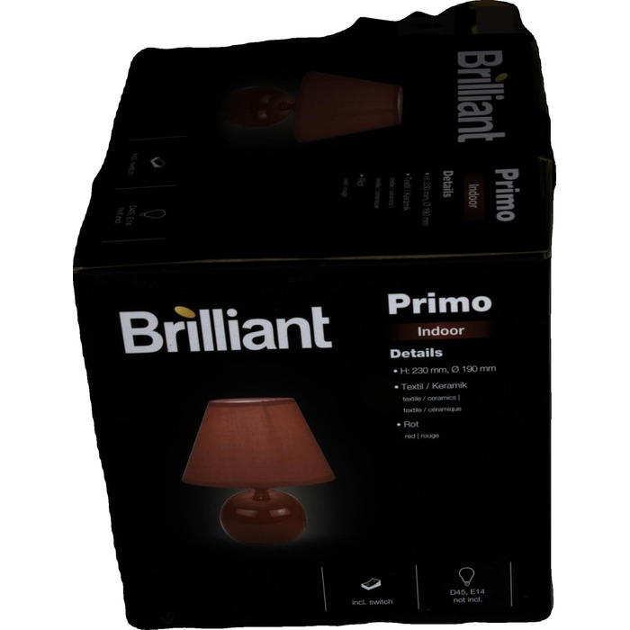 Настільна лампа Brilliant Primo червона, арт. 61047/01