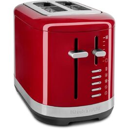 Тостер KitchenAid для 2 скибок - ретро дизайн, нержавіюча сталь, червоний Empire. 7 функцій