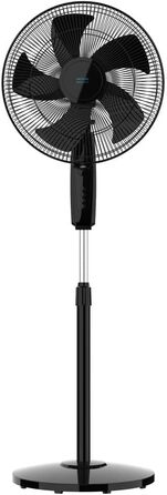 Вентилятор підлоговий Cecotec EnergySilence 560 Max Smart 45 Вт, 40 см, 5 лопатей, таймер 12 год, LED-дисплей, сенсорне управління, 3 швидкості, автоколивання (Чорний)