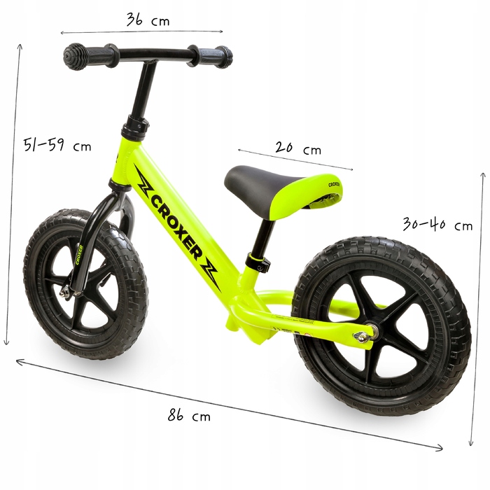 Бегове велосипед велосипед Croxer Leox Lime, легкий (2,26 кг)
