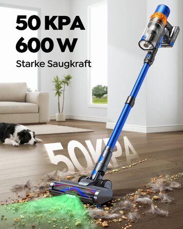 Акумуляторний пилосос SunSare бездротовий 600W 50000Pa 65хв з насадкою 1м, аромафункцією, гнучким шлангом, тримачем для зарядки, автоматичним режимом для підлоги, килимів, шерсті тварин