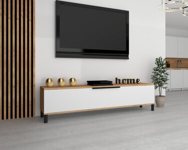 Підлогова ТВ-тумба Комод у вітальню з ручкою SIMPLY Craft Білий матовий