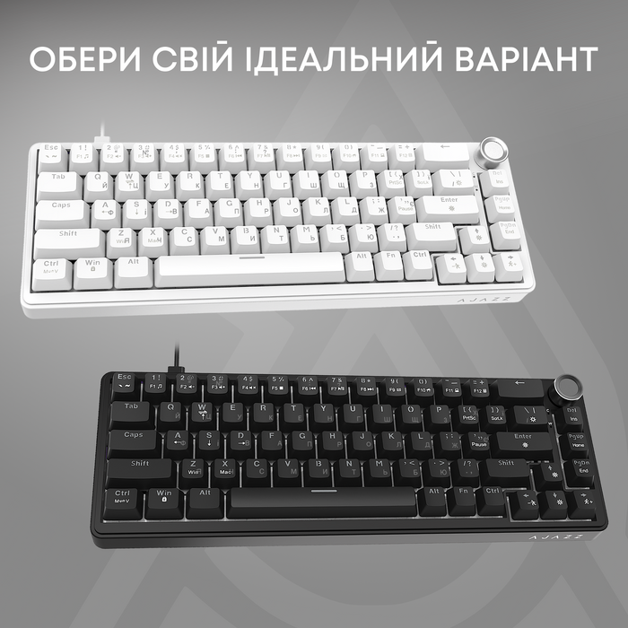 Дротова механічна клавіатура Ajazz AK690 Peach Mist Switch (AK690-PM-W)