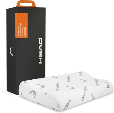Подушка ортопедична для шиї з піни Memory Foam та графеном HEAD Active Rest 42x72 см. Антистатична, з ефектом пам'яті, покращує кровообіг CellActive®
