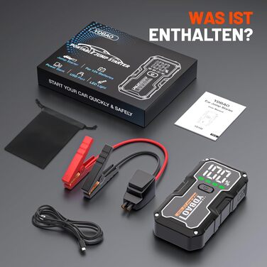 Бустер для автомобіля Starthilfe Powerbank 8000A 12V — Пусковий пристрій для акумуляторів авто, модель 9183
