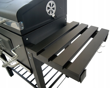 Великий вугільний гриль для саду з кришкою, решітка 57 x 43 см, BBQ для вугілля та брикетів