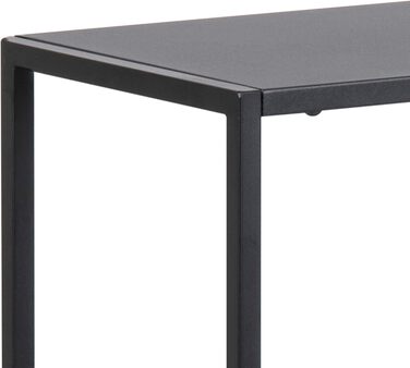 Консольний стіл AC Design Furniture Nino з металу, чорний, індустріальний стиль, з 1 полицею, для вітальні та передпокою, 79,5x80,5x26 см