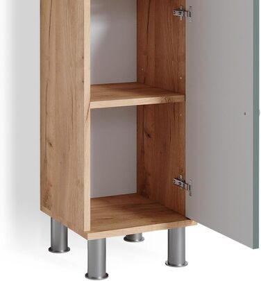 Шафа для ванної Vicco Fynn, середня, зелена/дуб золота, 30x95x30 см
