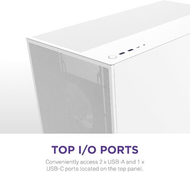 Корпус NZXT H7 Flow RGB білого кольору, Mid-Tower ATX з ефективною вентиляцією, комплектується RGB-вентиляторами, підтримка підлогових вентиляторів для прямого охолодження GPU, сумісний з 360 мм вентиляторами у єдиній рамі