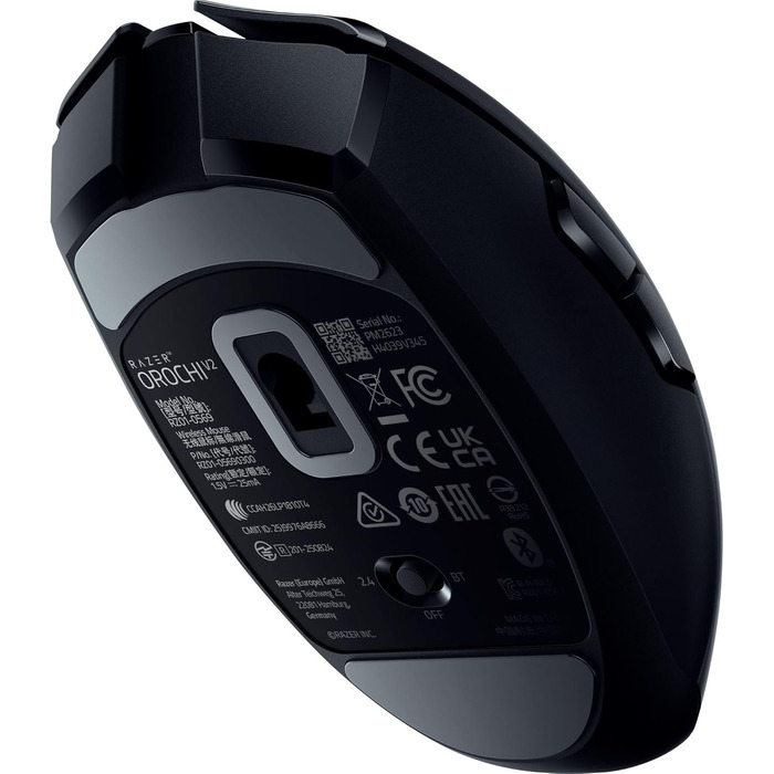 Бездротова ігрова миша Razer Orochi V2 HyperSpeed та Bluetooth, оптичний сенсор 18K DPI, вага 60 г, чорна