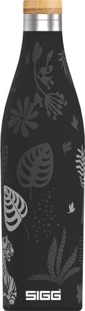Термобутилка SIGG Meridian Sumatra Tiger 0.5 л, нержавіюча сталь, бамбукова кришка, герметична, BPA-free, пластик без, подвійні стінки