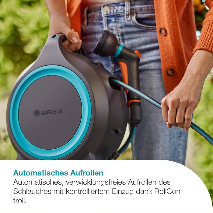 Gardena Mobile Schlauchbox MoveMatic: Автоматична мобільна система для зберігання садового шланга 18690-20