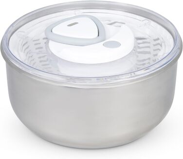 Салатниця Zyliss Easy Spin 2 з відцентровою технологією Aquavent, 6л, нержавіюча сталь, біла
