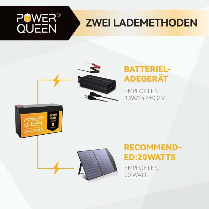 LiFePO4 акумулятор Power Queen 12V 100Ah літій-залізо-фосфатна батарея для кемперів та будинків на колесах