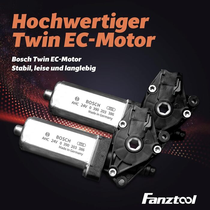 Електричний столовий стіл FANZWORK з 2 Bosch-двигунами, вантажопідйомність 100 кг, регулювання висоти, пам'ять, USB-C, кабель-менеджмент, чорний