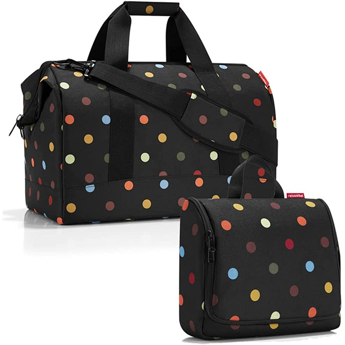 Дорожня сумка Reisenthel Allrounder L з великою косметичкою Toiletbag XL, горошок
