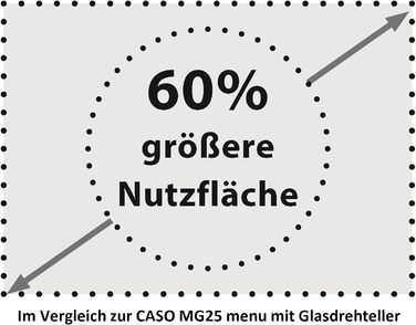 Мікрохвильова піч з грилем CASO MG25 Ceramic Menu, 25 л, 900 Вт, без піддону, нержавіюча сталь, 2 рівня, керамічне дно, дзеркальна поверхня, 1000 Вт гриль, Sound on/off