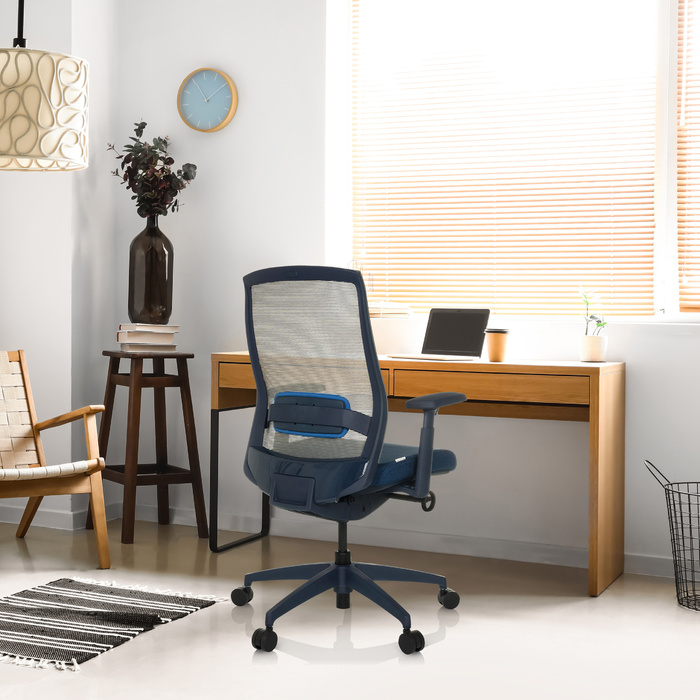 Офісне крісло / Поворотне крісло COLORE Сітка для спинки / Тканина сидіння Blue HJH OFFICE