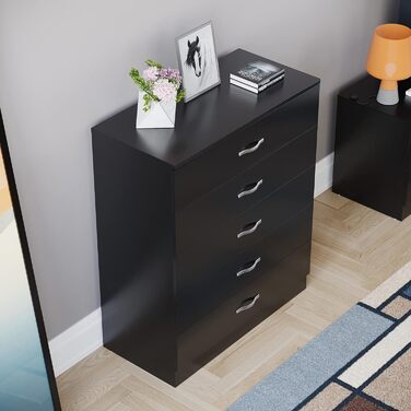 Комод і тумба Vida Designs Riano, МДФ, чорний, сучасний стиль