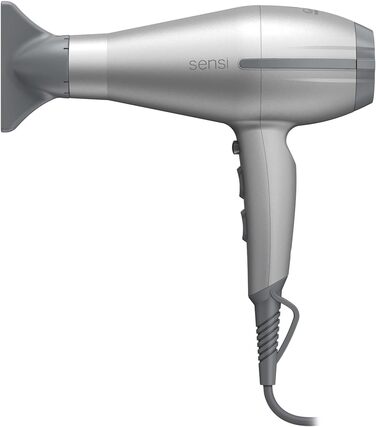 Фен професійний Gama Italy Tempo 5D Sensi - 2200 Вт, 5D Ultra Ozone Ion Protect, сріблястий/чорний