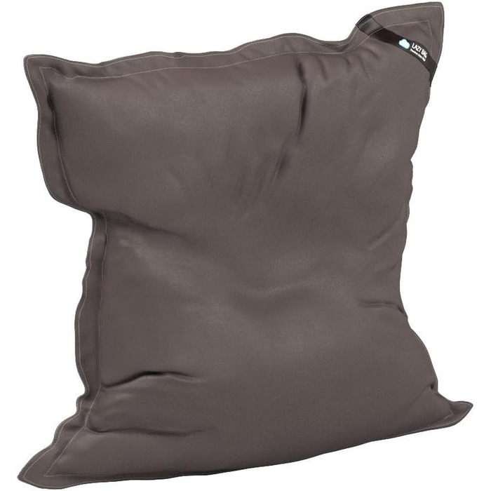 Великий крісло-мішок LAZY BAG Classic XXL 140x180 см, 2-в-1 для сидіння та лежання, наповнювач EPS, знімний нейлоновий чохол, темно-сірий, для дому та вулиці