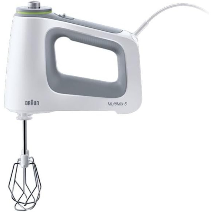 Міксер ручний Braun MultiMix 5 HM51.00WH білий, 750 Вт, 9 швидкостей, нержавіюча сталь