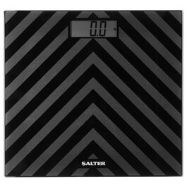 Цифрова вага для ванної Salter SA00287, скло, 180 кг, чорний Chevron, LCD-дисплей, батарейки, миттєве вимірювання