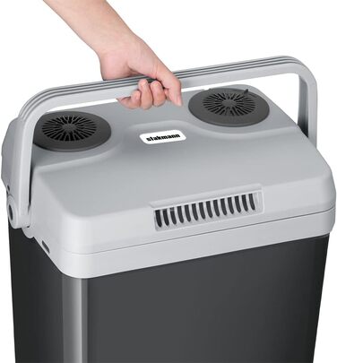 Електричний автохолодильник Kühlbox 32л: охолодження та підігрів 12/230V, сірий. Для авто, вантажівок, кемпінгу, човнів.