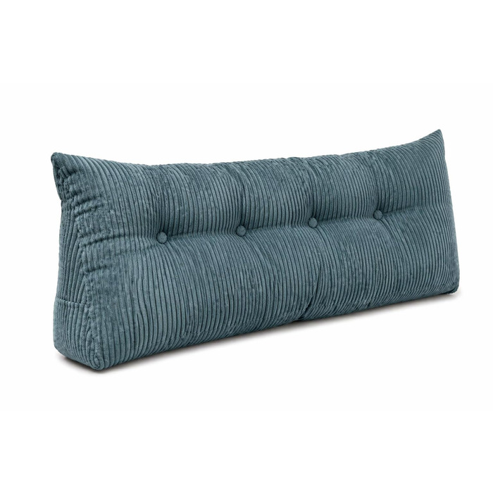 Подушка для спини Chilly Pilley® з підтримкою, для читання в ліжку, диванна подушка, спинка для ліжка, багато кольорів (140x50x20 см, Бірюзовий)