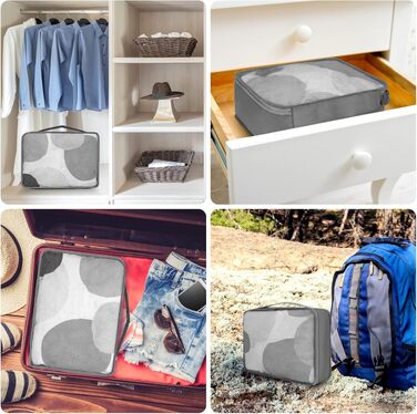 Набір органайзерів для подорожей Packing Cubes, 16 предметів, світло-сірий — органайзери для валізи та зберігання речей у подорожах