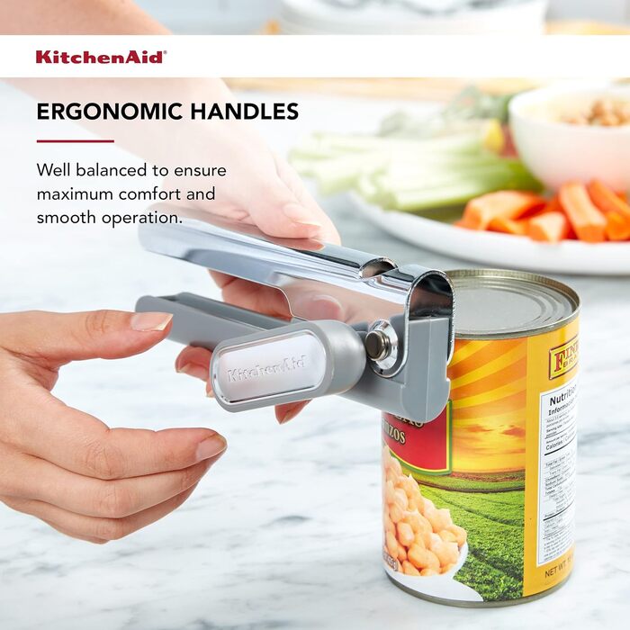 Відкривачка для консервів KitchenAid без розбризкування, сірого кольору