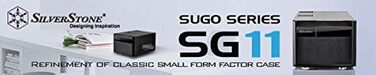 Комп'ютерний корпус SilverStone SST-SG11B Sugo Micro ATX Cube, чорний