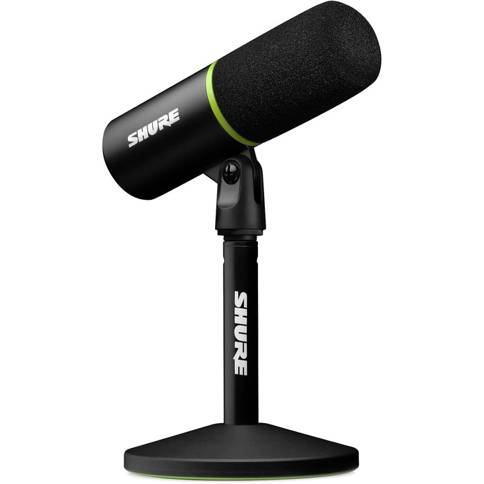 Мікрофон Shure MV6 USB-C для геймерів і стрімерів, динамічний, цифровий, для ПК, стрімінгу та ігор