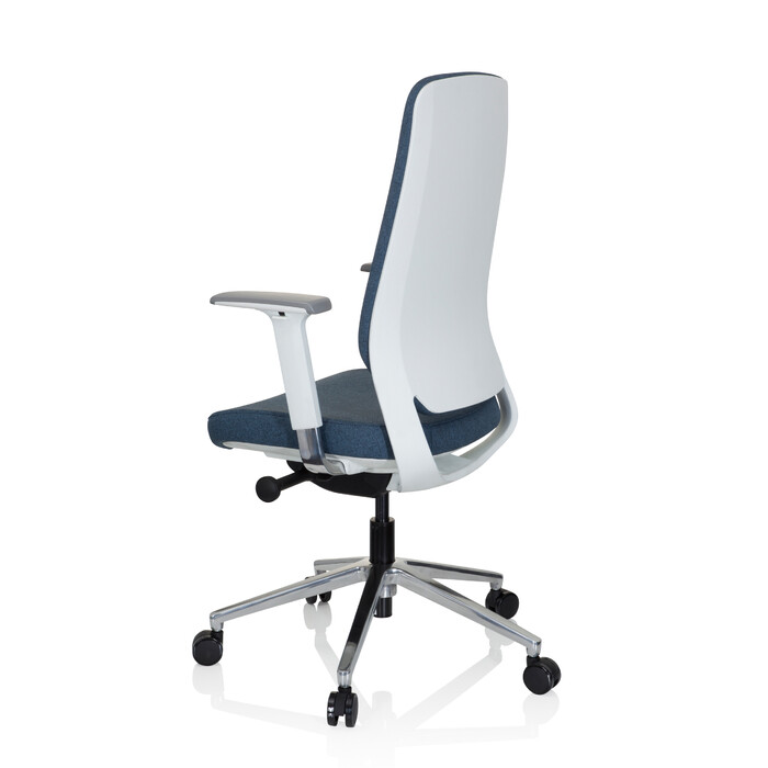 Офісне крісло / поворотне крісло CHIARO T4 WHITE тканина синя hjh OFFICE