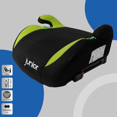Автокрісло-бустер PETEX Max Plus з Isofix, i-Size ECE R129, для дітей 7-12 років, зріст 125-150 см, зелений