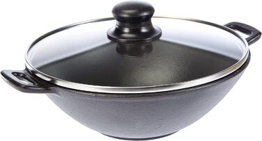 Wok Kela 24 см з кришкою, решіткою, паличками, чавунний, для індукції, набір Mini