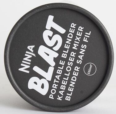 Портативний міні-блендер Ninja Blast 530 мл, бездротовий, акумуляторний, для смузі, з герметичною кришкою, подрібнює лід і фрукти, чорний, модель BC151EUBK