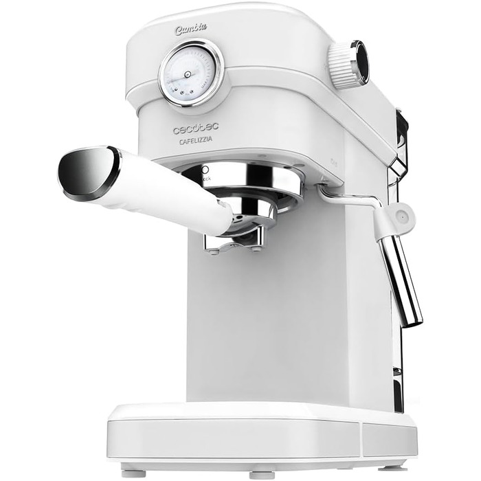Кавомашина Cecotec Cafelizzia 790 Steel Pro - Еспресо та Капучино, 1350 Вт, 20 Бар, Манометр, 1.2л, Нержавіюча сталь