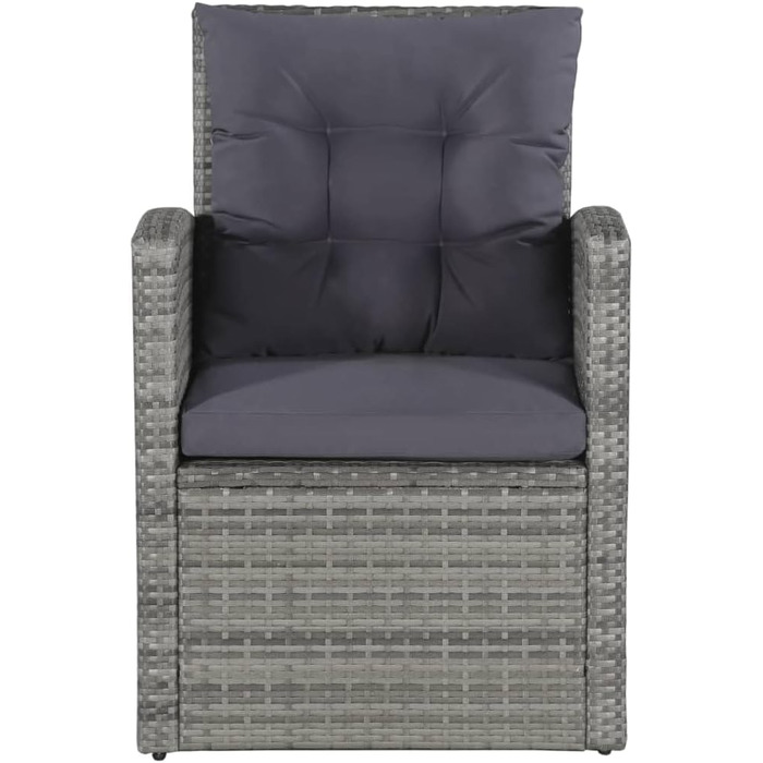 Комплект садових меблів Garten-Lounge (6 предметів) з подушками, поліротанг, сірий